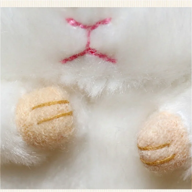 New Kawaii Cute Soft Hamster Keyrings Keychains Faux Rabbit Fur Pompom Fluffy Trinkets Car Handbag Pendant Key Chian Ring Holder