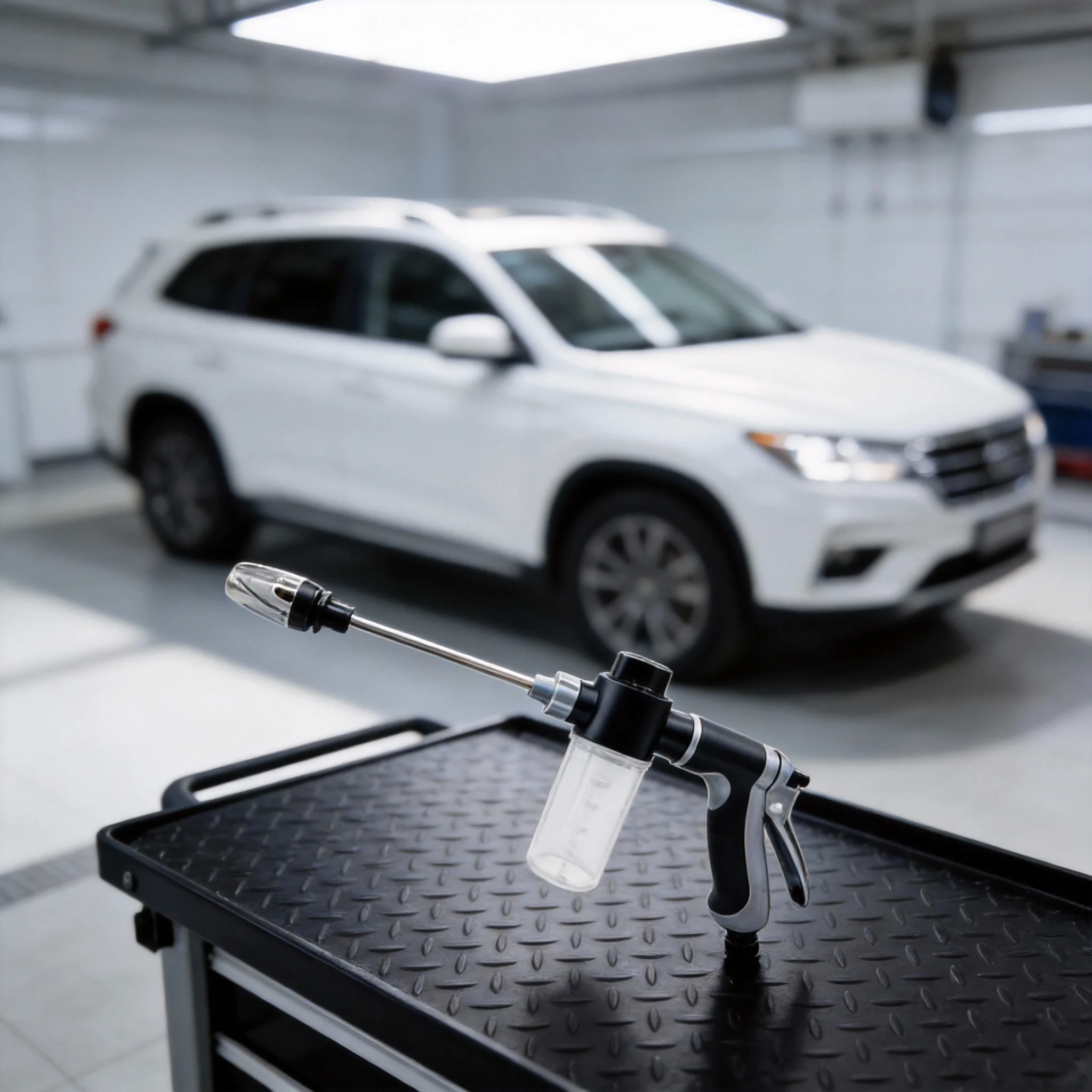 1Set Car Wash Sprayer Home Use High-Pressure Car Wash Water-Gun With Rubber Handle Long Pole Watering Nozzle Sprinkler Water-Gun
