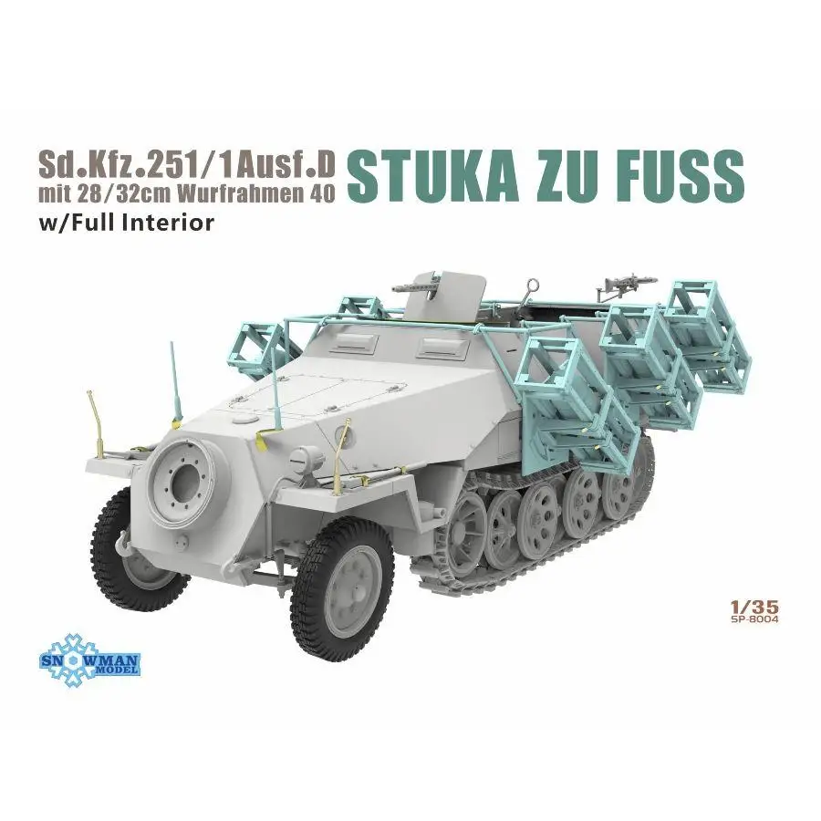 ثلج SP-8004 1/35 ألمانيا Stuka zu Fuss Sd.Kfz.251/1 Ausf.D مع/الداخلية الكاملة