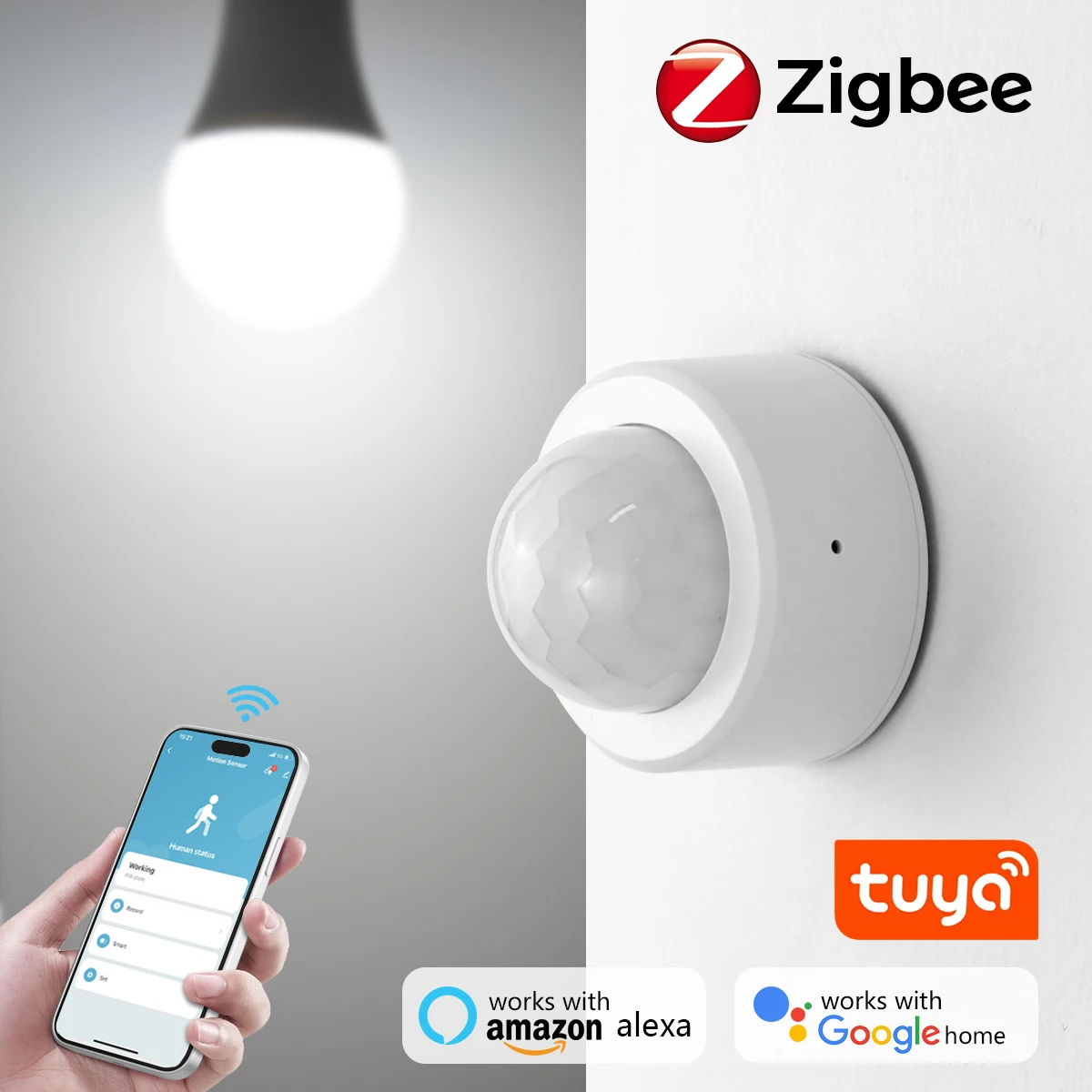 

Мини Zigbee PIR датчик движения инфракрасный индукционный переключатель обнаружения человека работает с Tuya Zigbee 2MQTT домашний помощник Alexa Google