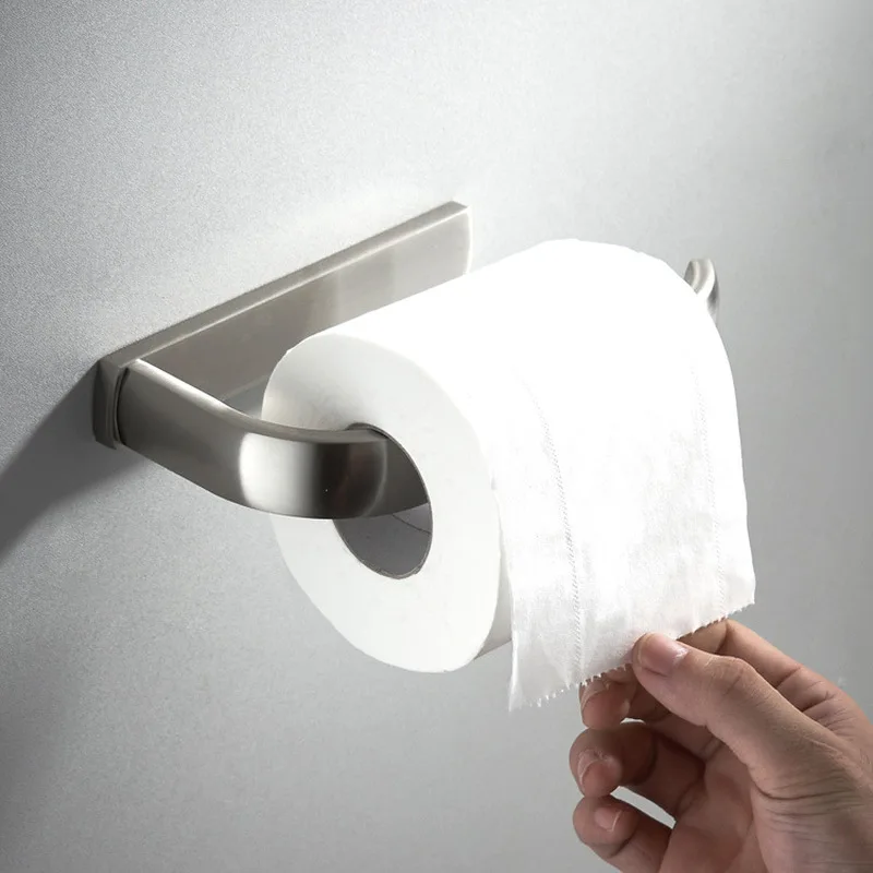 Toilet paper holder Bathroom tissue Rack Roll Paper Shelf Bathroom accessories Nickel brushed Bathroom Hardware