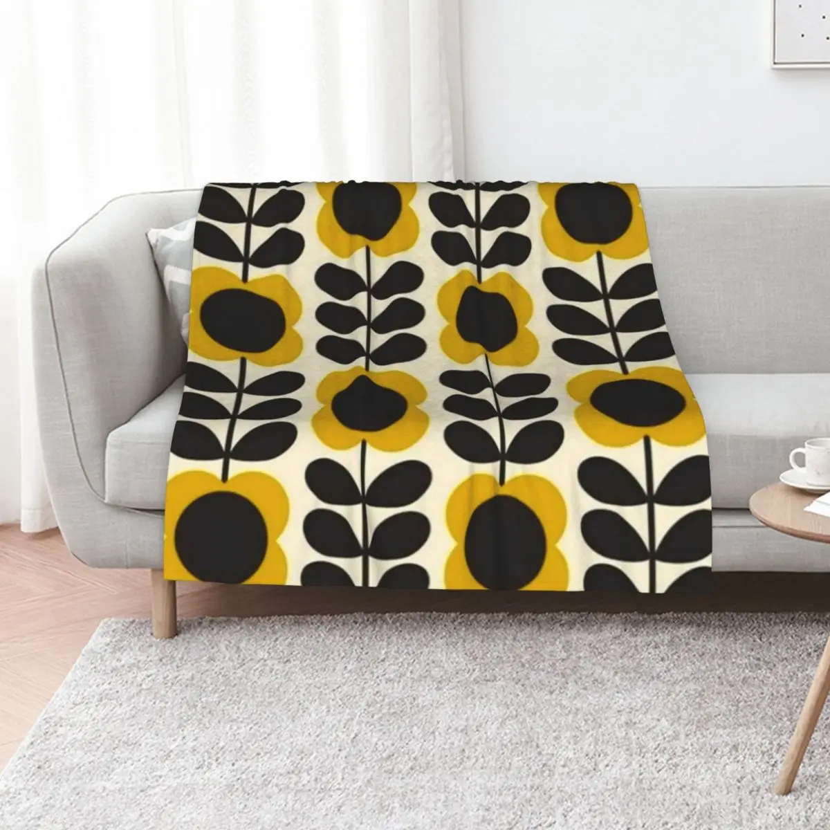 

orla kiely multi stem flowers,kiely pattern,orla kiely design Throw Blanket Custom Decorative Sofa Warm Softest Blankets
