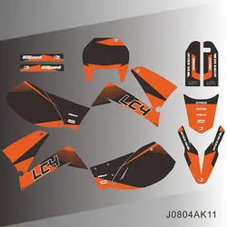 for KTM LC4 640 Enduro1998 1999 2000 2001 2002 2003 2004 2005 2006 2007 Graphics Decals Stickers Motorcycle Background Custom