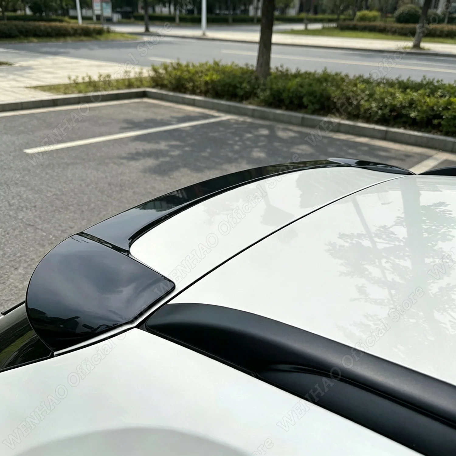 Gloss Black ABS Car Rear Spoiler Caps Spillter For BMW X1 Series E48 2012-2015 Rear Roof Spoiler Boot Wing LIP Bodykits Tuning