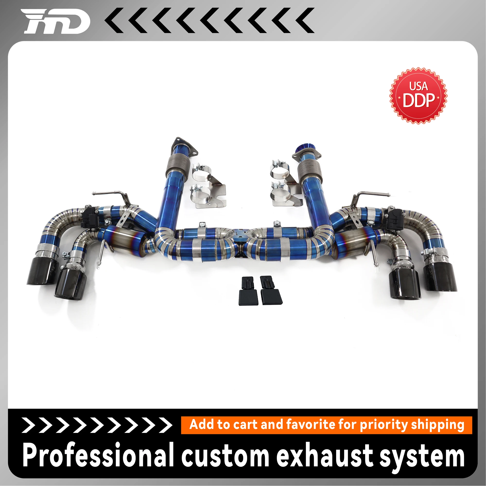 

Ti Exhaust for Corvette C8 catBack Exhaust Extreme Sport Sound Lightweight Weight Reduction Performance Upgrade