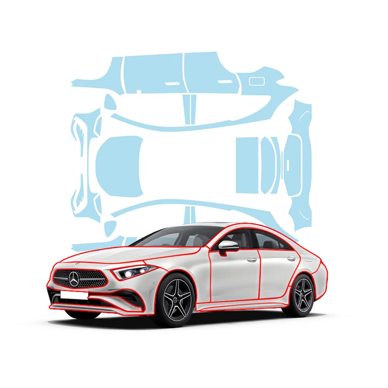 

Подходит для 22-23 Mercedes GLC, невидимая автомобильная пленка, импортная защитная пленка из ТПУ для краски, прозрачная осветляющая матовая пленка