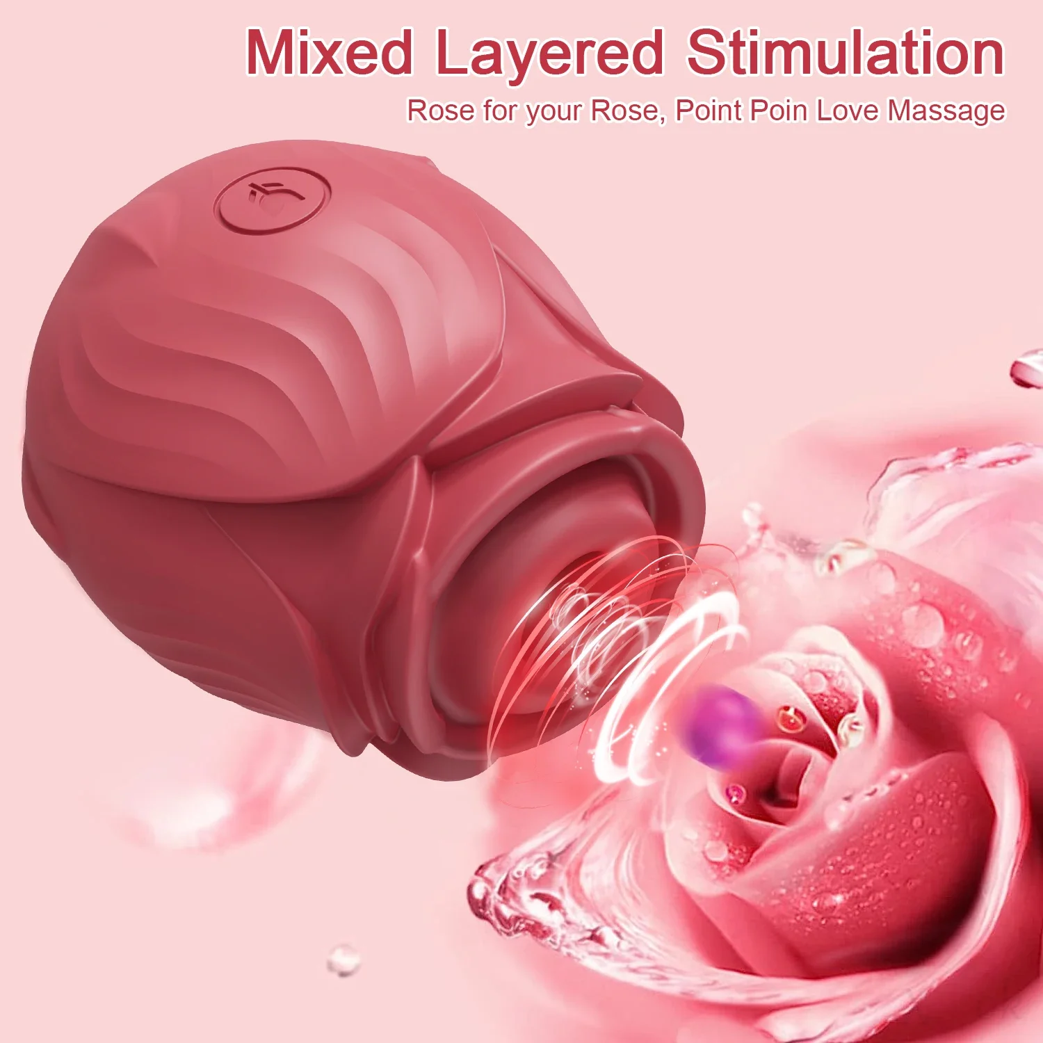 Powerful Sucking-Rose Vibrator Toy for Women Female Vacuum Stimulator Oral Nipple Clit Sucker Female Sex Toys Goods for Adults