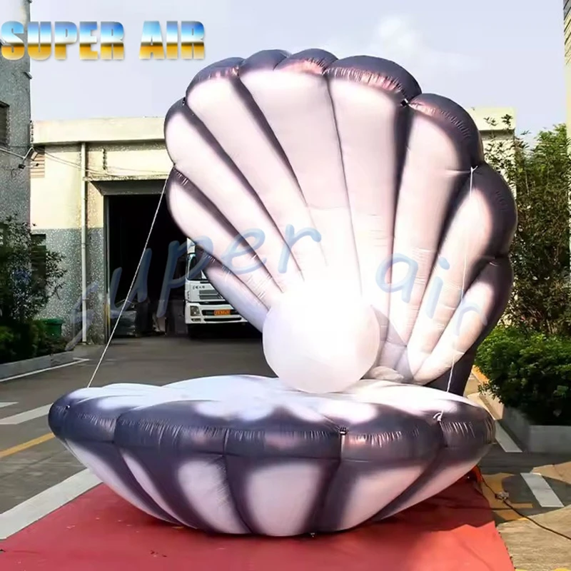 Giant Inflatable Shell Wedding Party Decoration with Pearl Beautiful And Durable Decorative Shell for Special Events
