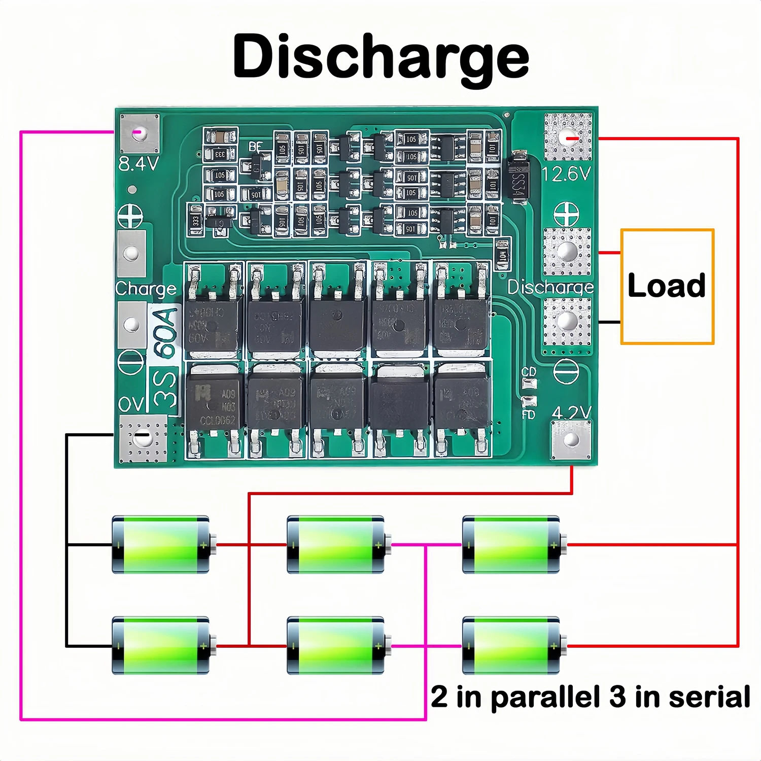 3S 4S 40A 60A Lithium Battery Charger Protection Board 18650 BMS Li-ion Enhance/Balance For Drill Motor 11.1V 12.6V/14.8V 16.8V