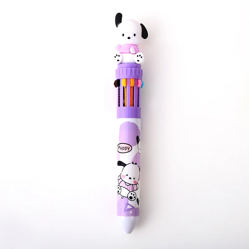 4 buah/lot Kawaii Sanrio Pochacco pulpen pena Cute10 warna rol bola pena sekolah kantor perlengkapan menulis