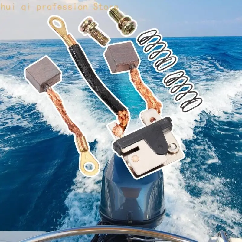 Kohlebürstensatz für die Wartung von Bootstrimmmotoren, Ersatzsatz mit Befestigungsschrauben für ausgewählte 115 130 150 – Detail 2
