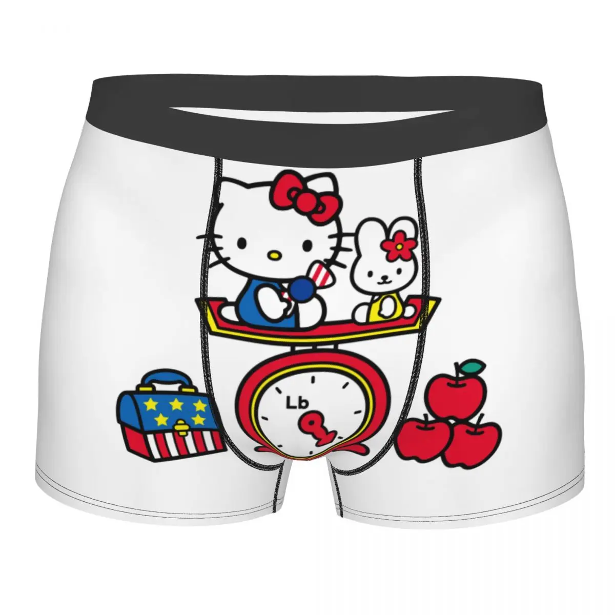 

Sanrio Cartoon Hello Kitty Cat Rabbit Underwear Men Sexy Print Customized Boxer Shorts Panties
