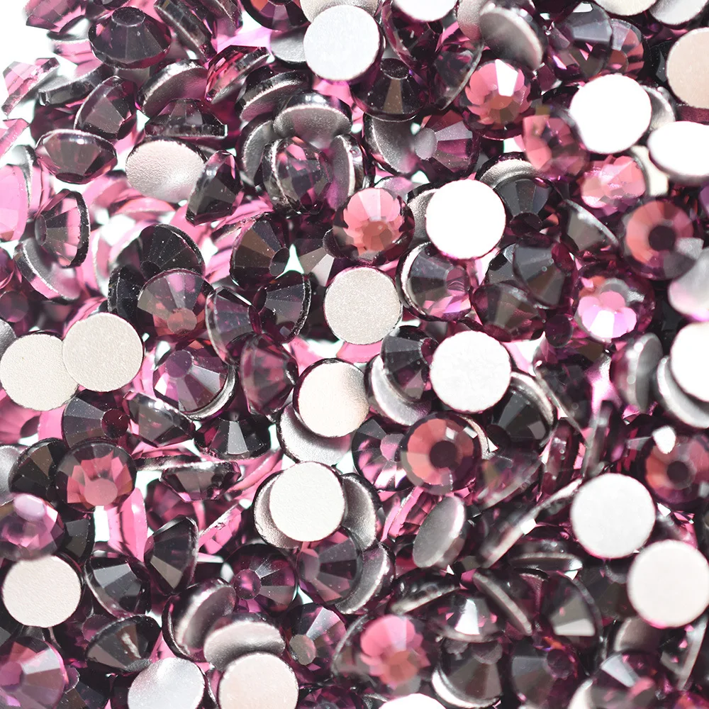 All colors SS3~SS20 Size Rhinestone Top Quality Crystal Non Hotfix Rhinestone Super Bright Glass Strass DIY Nail Art Decorations