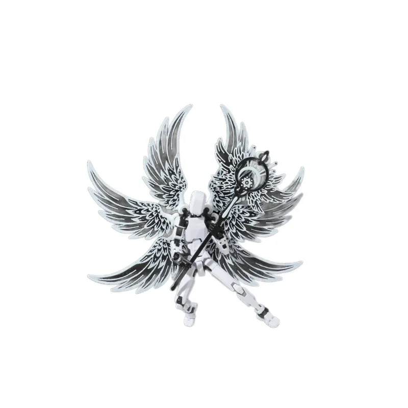 

New Lucky13 Six-Winged Angel Mage 3D Printed Multi-Joint Movable Dummy Figure DIY Assembly Model Desktop Art Decoration Toy Gift