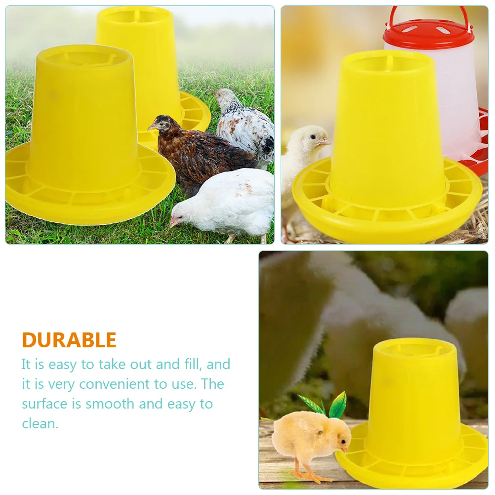 2 Pcs Chicken Trough Poultry Feeders Feeding Water Dispenser Anti-spatter Food Troughs Bird