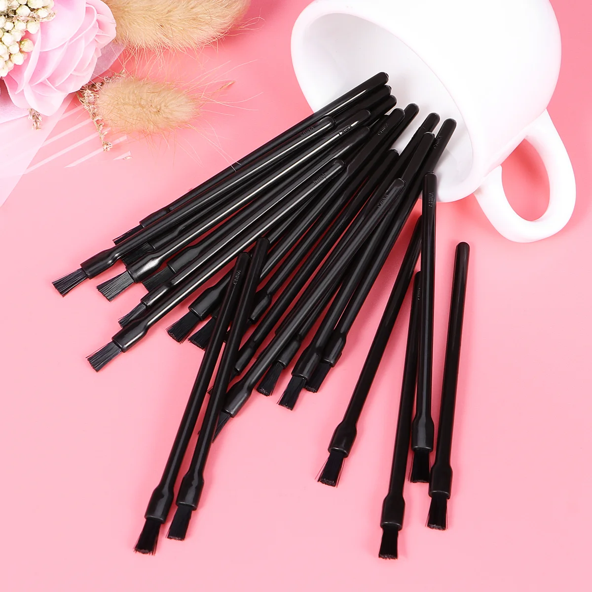 Lip Gloss Wands Lipstick Applicators Eyebrow Brush Disapposable Disposable Flat Mouth