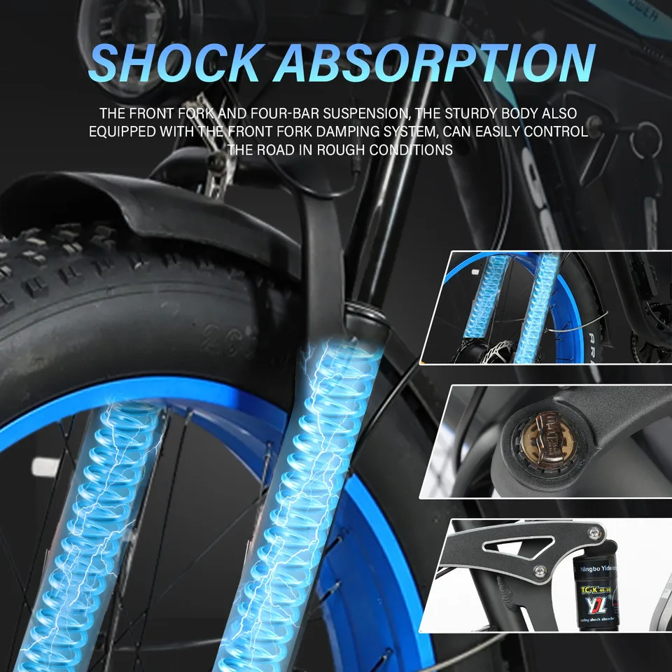 52V 32AH Dual Motor 3000W Electric Bike 26" Fat Tire Ebay Adult E-Bike SHIMANO 7 image 5