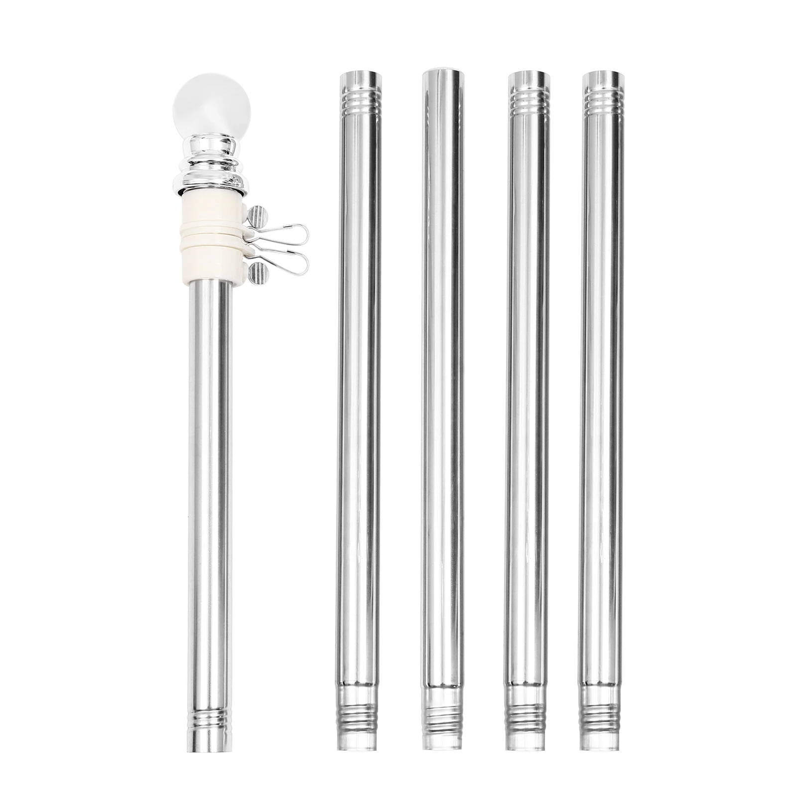 

Stainless Steel Flagpole Kit Wall Mount Rotating Flag Pole For Outdoor Yard Truck Use Flagpole Set