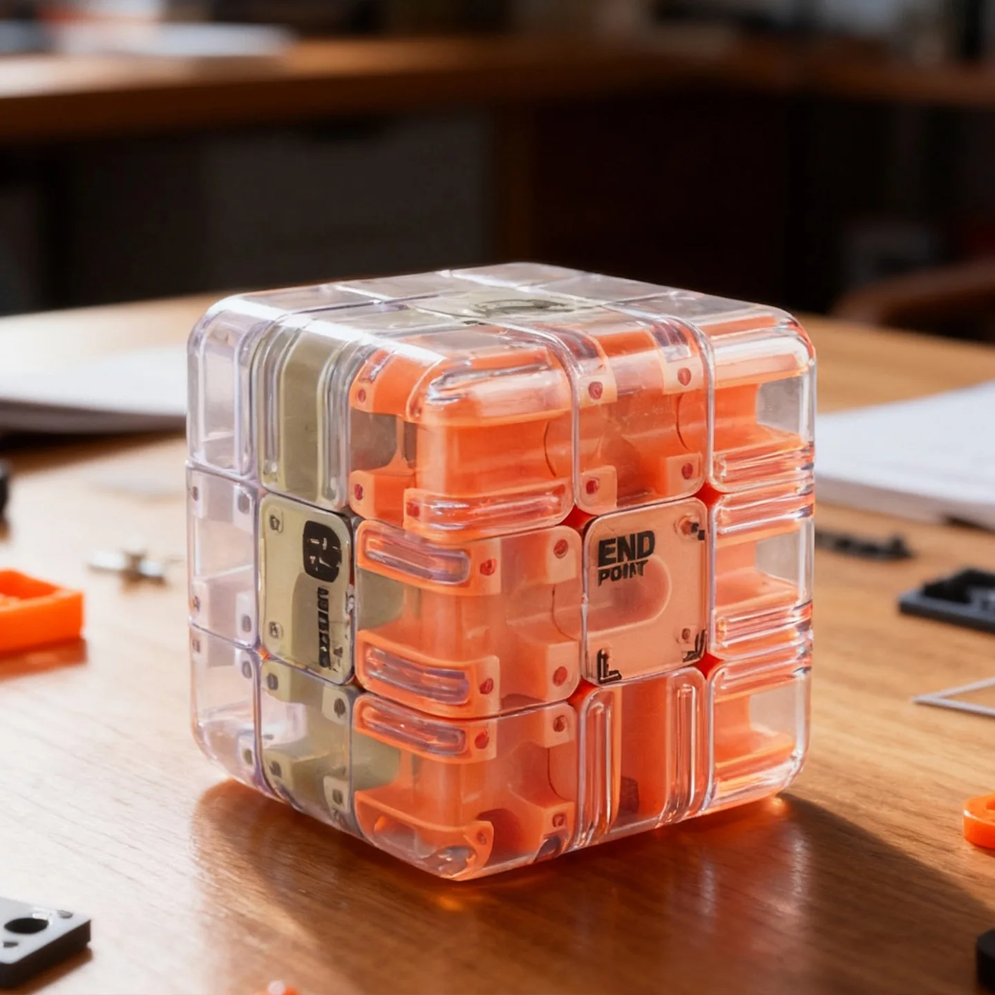 ثلاثية الأبعاد المتاهة المكعب السحري ستة جوانب شفافة لغز سرعة مكعب مكعبات المتاهة لعب للأطفال ألعاب تعليمية حفلة عيد ميلاد هدية #2