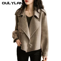 New Woolen Suit Women's Autumn Winter Women Stylish Versatile Loose Short Jacket Ladies Cotton Thick Style Coat Outerwea