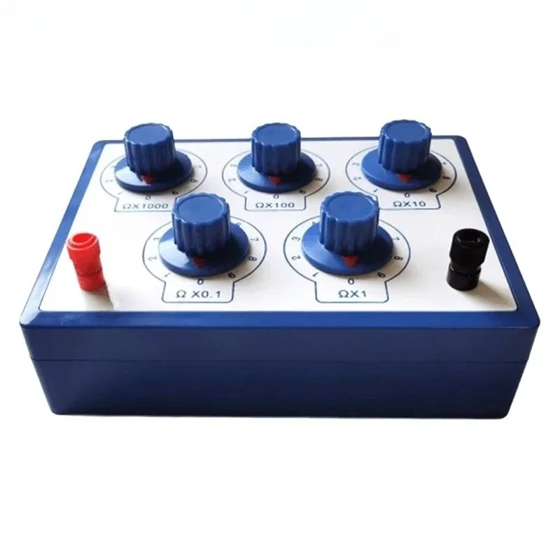 Box Precision Variable Decade Resistor 0-9999.9 Resistance Meters For Physical Teaching Electrical Instruments
