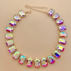 Rhinestone Choker Necklace Sparkly Crystal Choker Statement Prom Necklaces for Women and Girls