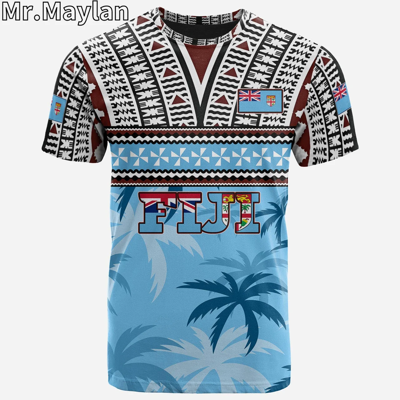 Custom 3D Fiji Polynesian Hawaii T-Shirt Flying Fijians Polynesian Tribal Tattoo Tshirt Men Women Streetwear Unisex Tee Tops