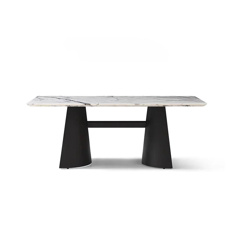 

LXiangxuemei Luxury Stone Dining Table Italian Minimalist Designer Style Home Use Rectangular High-end Dining Table