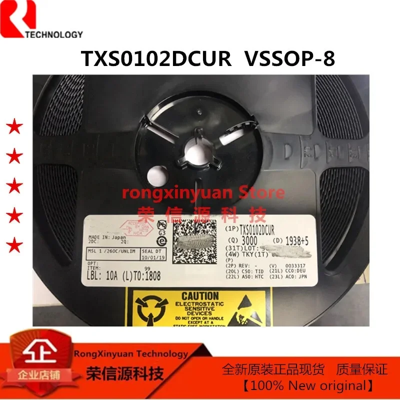 TXS0102DCUR Marking: NFEZ  VSSOP-8 TXS0102  2-BIT BIDIRECTIONAL VOLTAGE-LEVEL TRANSLATOR 100% New original