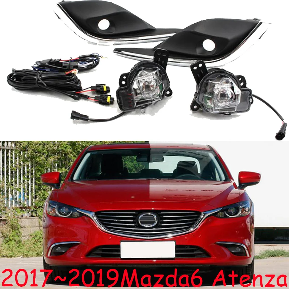 Car Bumper Headlight For Mazda6 Atenza Fog Light 2017~2019y LED Wire Of Hanress Headlamp For Mazda6 Atenza Fog Lamp