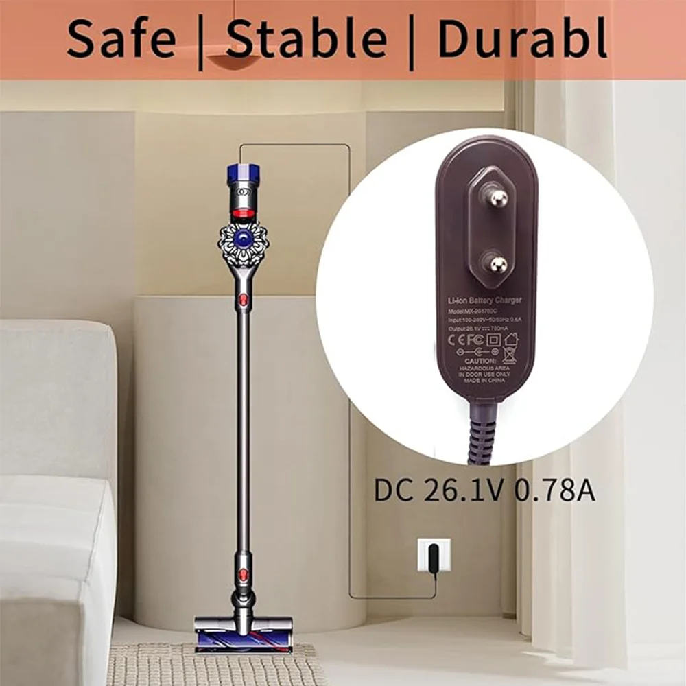 Charger 26.1V 0.78A Power For Dyson Dyson V8 V7 V6 DC58 DC61 DC62 SV03 SV04 SV05 SV06 Cordless Vacuum Cleaner Adapter Charger view 5