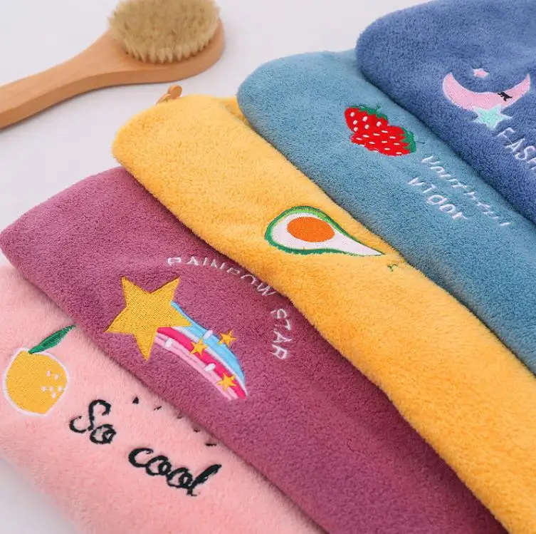 Women Girl\'s Magic Microfiber Shower Cap Towel Bath Hats for Women Dry Hair Cap Quick Drying Soft for Lady Turban Head SN4048