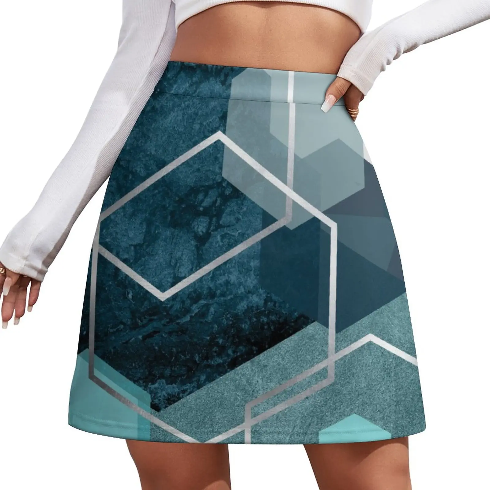 

Abstract Landscape Mini Skirt Women's summer dress skirts for woman kawaii clothes korean skirt