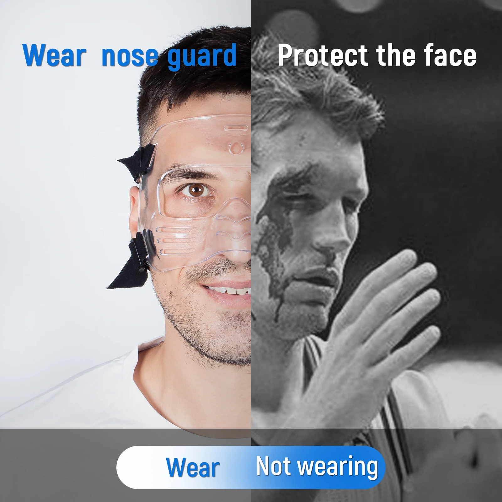 Qiancheng New Basketball Protective Nasal Mask Face Prevention Cheek Collision Helmet QC-L2