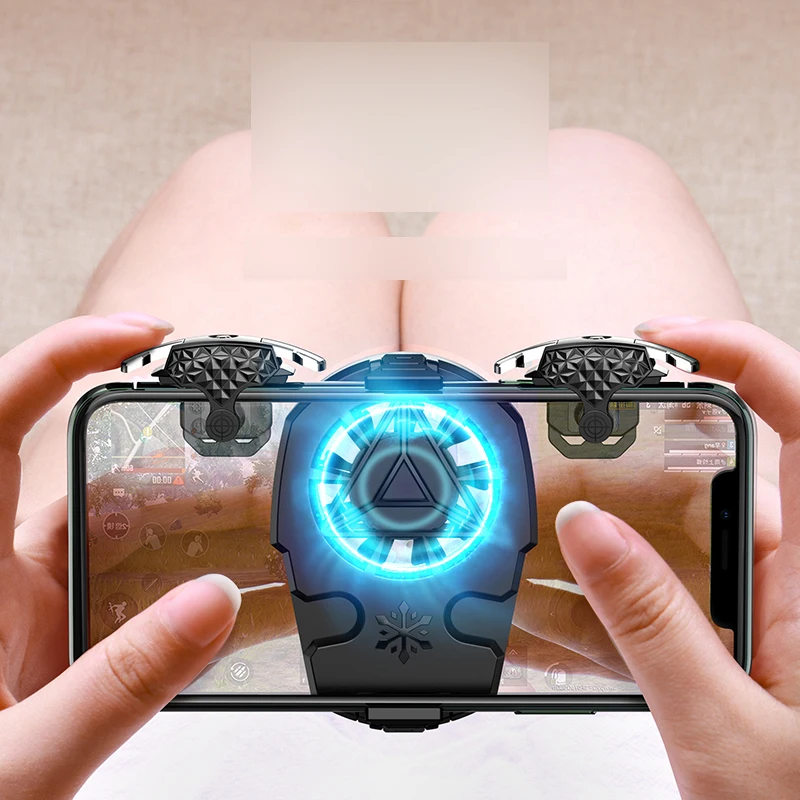 thumbnail image 2 of 14-in-1 PUBG Mobile Gaming Triggers With Cooling Fan - 6-Finger Controller For Shooting Games 2 of 5
