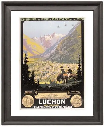 

Framed Poster France Luchon Picture Frame 16x12 inches Photo Paper Print