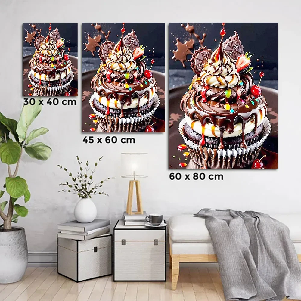 YOUQU Cartoon Diamond Painting Dessert DIY Diamond Mosaic Embroidery Chocolate Diamond Cross Stitch 5d Home Decoration Gifts