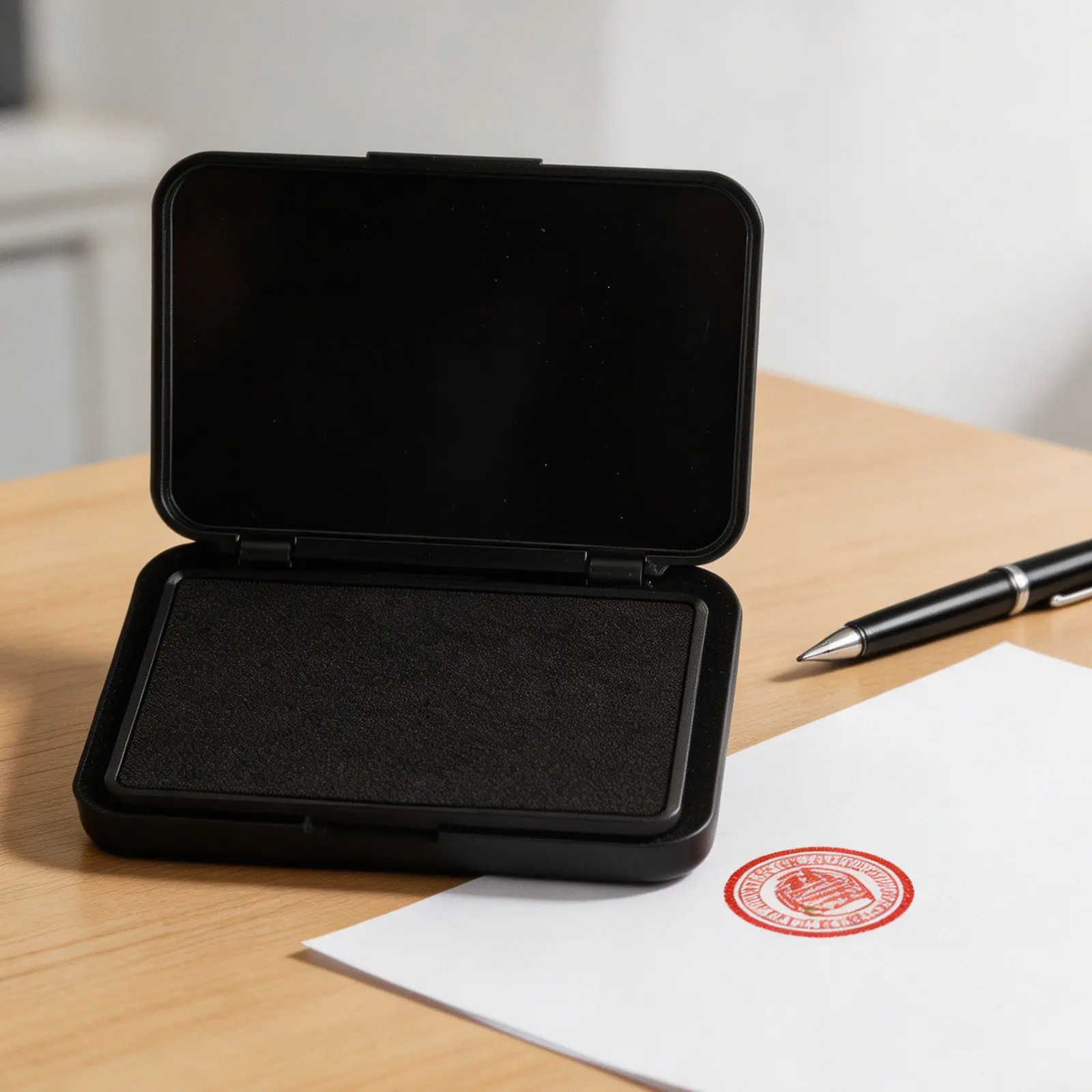 Fast Dry Ink Pad Black Pigment Ink Multi-Use Stamp Pad for Office Supplies Documents Scrapbooking Journals Cards and DIY view 2