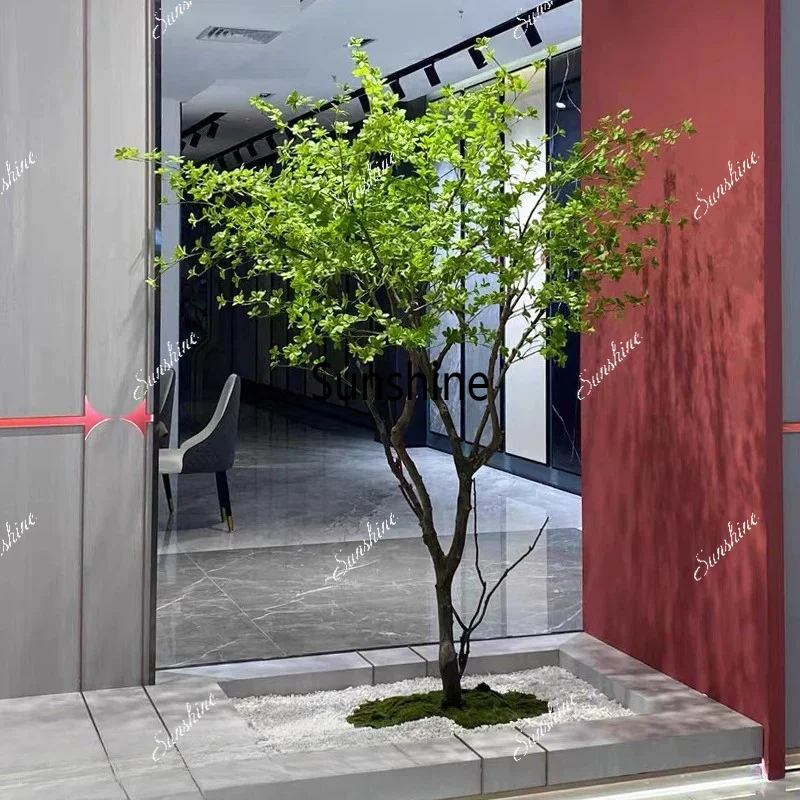 Large-scale simulated fake tree green plant landscape decoration indoor window landscaping ornament