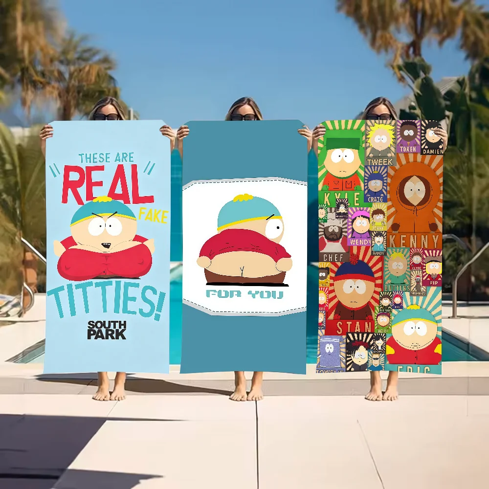 Cartoon S-South P-Park-S Towel Sports Quick Dry Travel Camping Gear Sandproof Soft Light Large Beach Towel