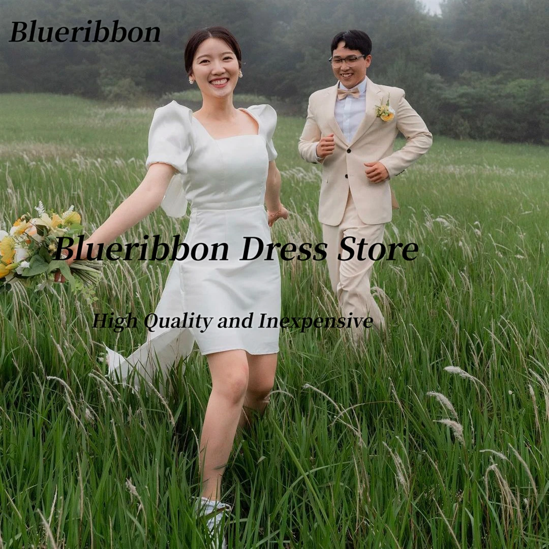 

Blueribbon Photograph Shoot 2024 Summer Wedding Dresses Square Neck 웨딩드레스 Big Bow Special Occasion Korea Prom Party Gowns