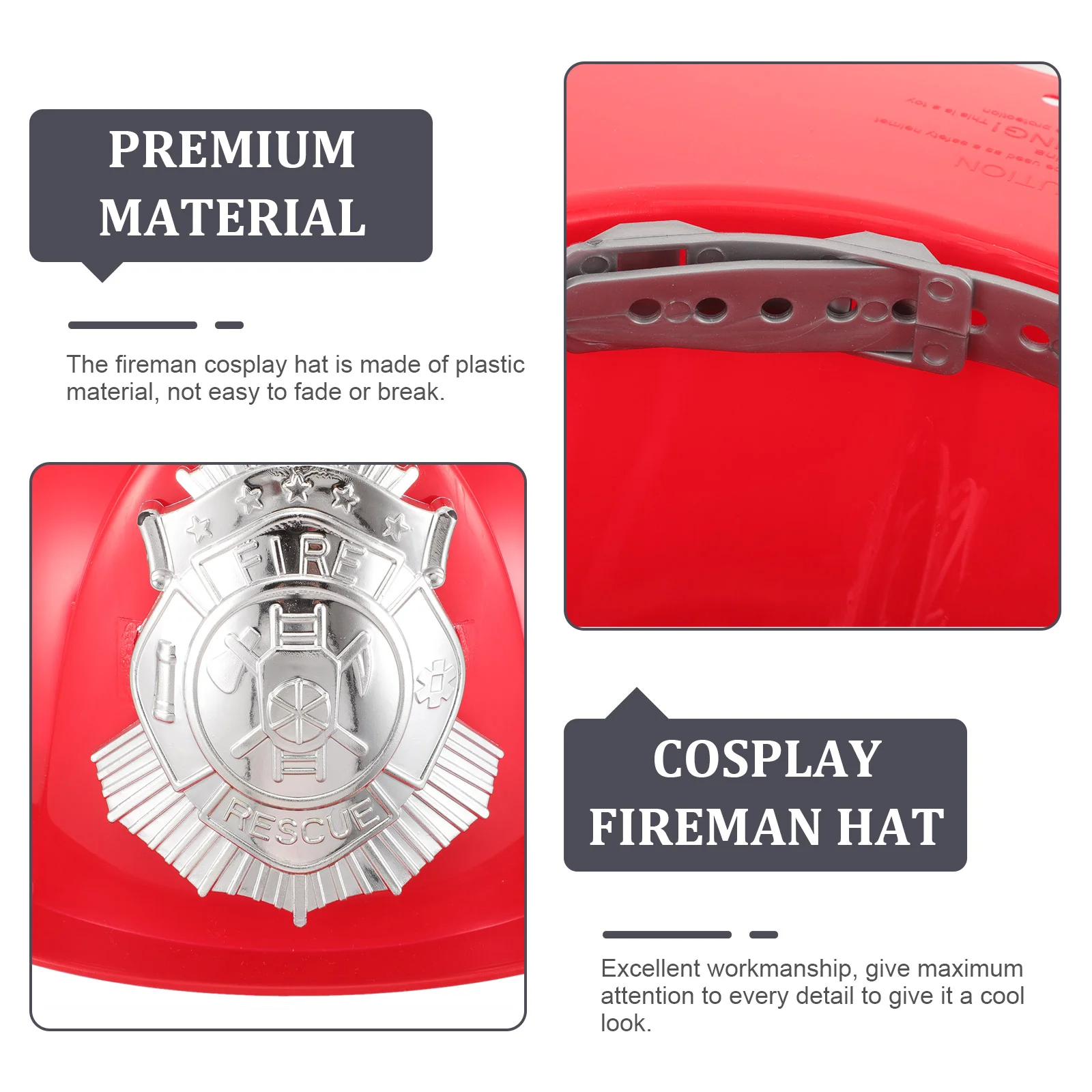 Kids Fireman Firefighter Hats Boys Girls Pretend Role Play Fancy Dress Accessories Kids Halloween Party Role Play Props