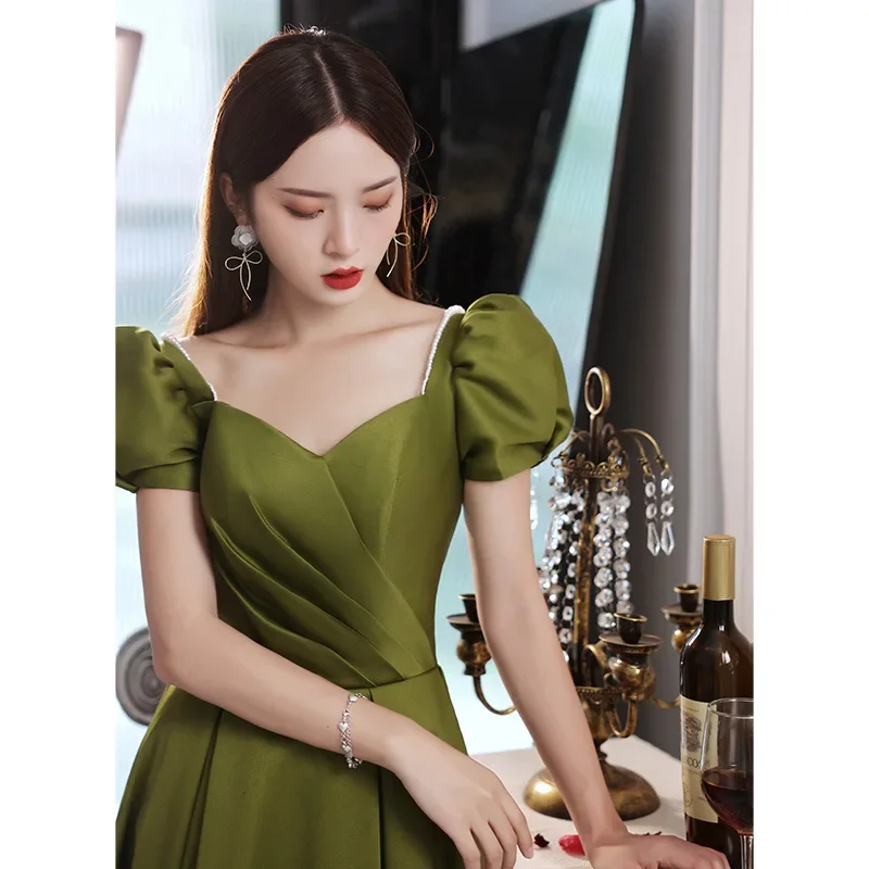 vestidos de noche juveniles فساتين نسائية شحن مجاني vestidos de fiesta robe de soirée vert green long dress ชุดงานพรอม dresses