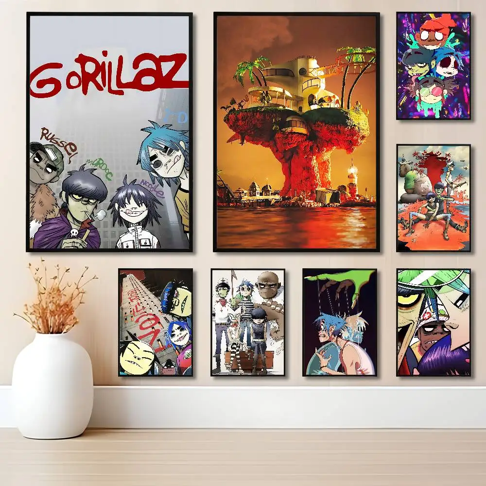 

G-Go-rillaz The Mountain Anime Wall Art Canvas Painting Poster For Living Room Home Decor Decoration Picture