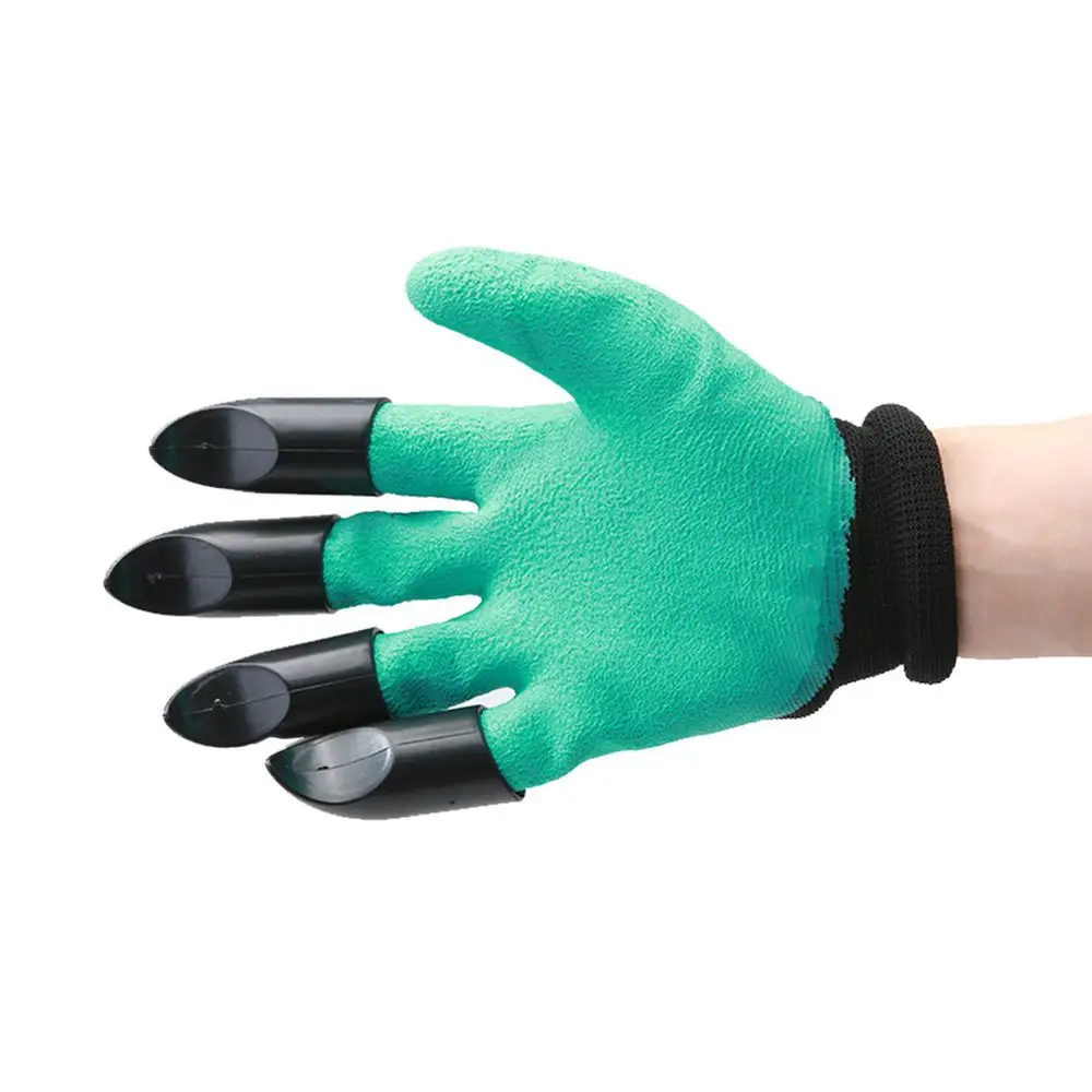 1 Pair Garden Gloves with 8 Claws - Protect Your Hands While Gardening - Effortlessly Dig, Plant, Weed, and Seed