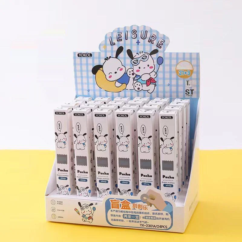 New Sanrio Kawaii Pochacco Press Neutral Pen Blind Box Students Cartoon Cute Writing Stationery Office Supplies Childrens Gifts