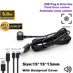 5MP 30fps Fast Auto focus High Speed UVC OTG Audio Micro USB Camera Module Mini CCTV Surveillance Type-C External Small Camera