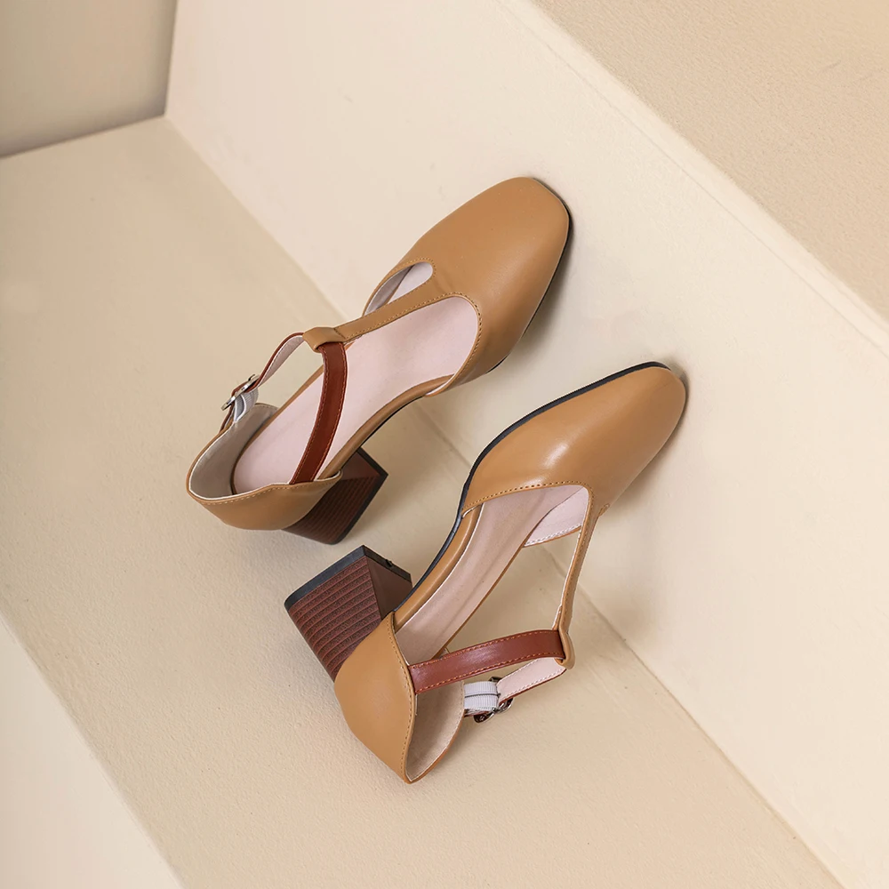 2026 Summer Fashion Women Sandals 5cm Med Chunky Heels Office Lady Daily Shoes Oversize Large Plus Size 11 45 47 view 2