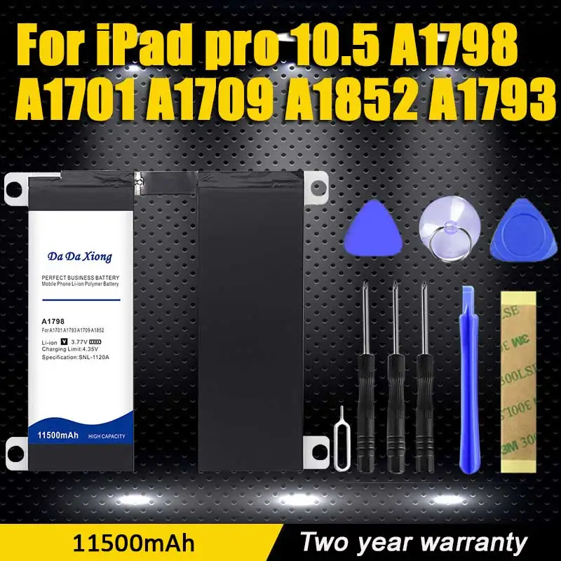  11500mAh Bateria For iPad pro 10.5 A1798 A1701 A1709 A1852 A1793 Send Accompanying Tool