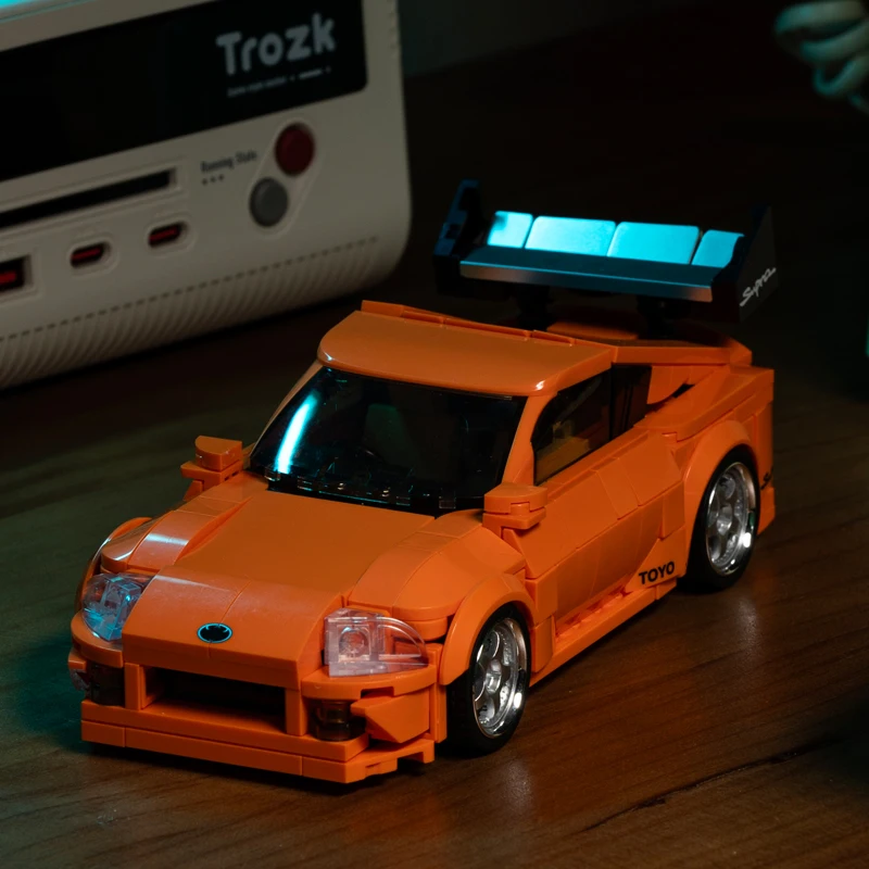 

Modification Sports car Building block MOC model Container display box ornament Originality Puzzle assembly Toy Gift